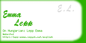 emma lepp business card